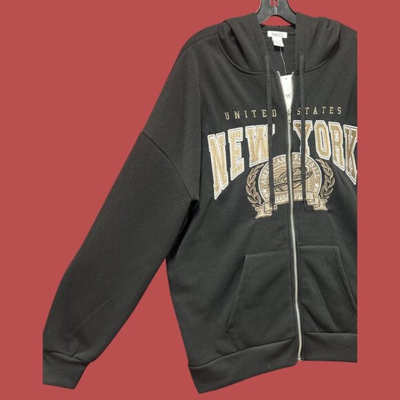 Rue 21 - Men's Long Sleeve Hooded Sweatshirt - Black - Large - Picture 12 of 13